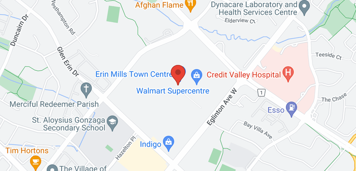 map of 5100 ERIN MILLS PKWY